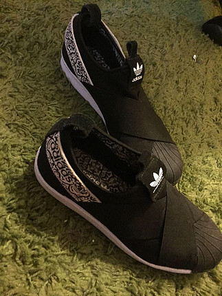 38 Beden siyah Renk Adidas siyah slipon sifir ayakkabi 38.5