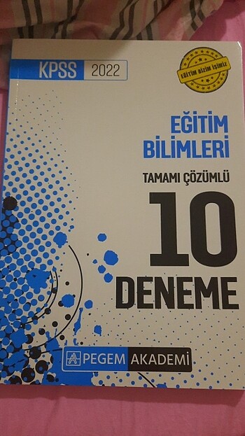 Pegem yayınları Eğitim Bilimleri deneme kitabı10 