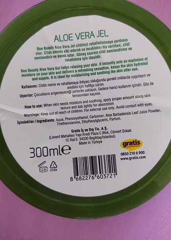 Bee Beauty Bee Beauty Aloe Vera Nemlendirici Jel 300ml