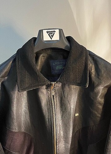 xl Beden Lacoste Original Vintage Leather (Deri) Jacket