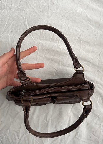  Beden Stradivarius Kahverengi Deri Kadın Omuz Çantası