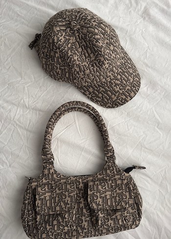 Stradivarius Kahverengi Desenli Kadın Omuz Çantası