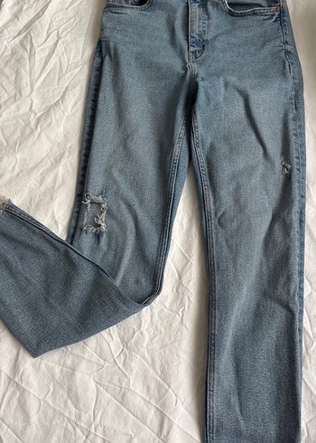 Zara Zara Kadın Fit Kesim Mavi Denim Pantolon