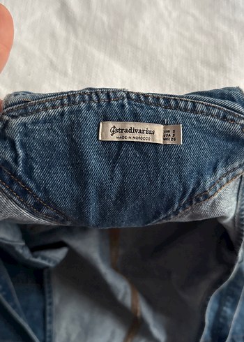 Kadın Mavi Kot Midi Askılı Tulum - Görsel 6