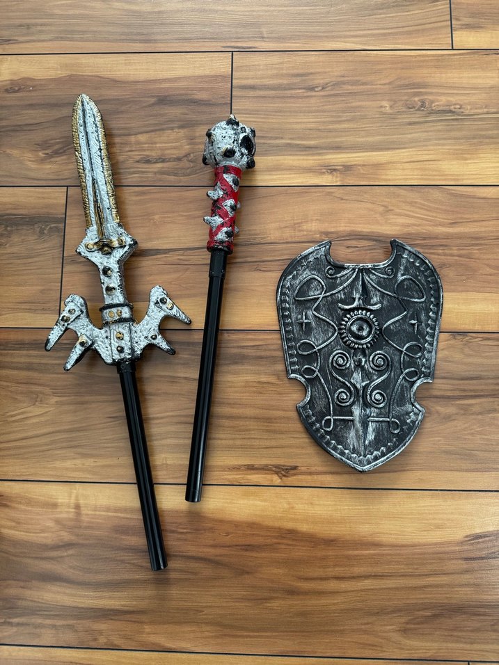 Desenli Metal Kılıç ve Kalkan Seti - Görsel 4