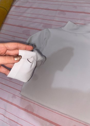 Beyaz Boğazlı Uzun Kollu Basic body - Görsel 3