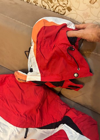 Erkek Kırmızı Fermuarlı Kayak montu - Görsel 7