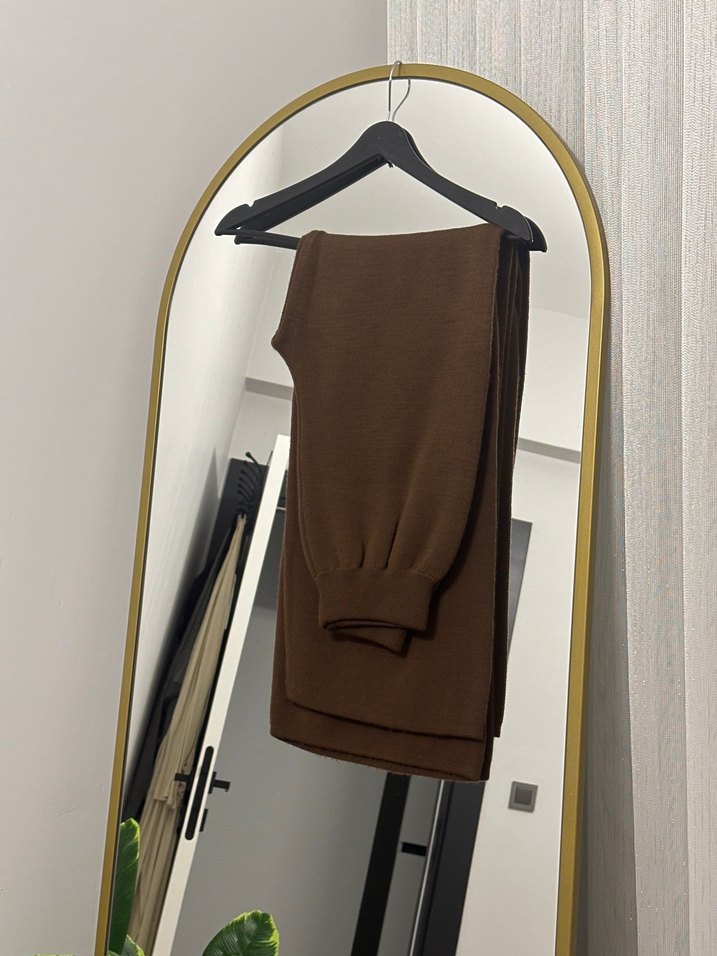 Bej Renkli Salaş Triko Kadın Kazak - Görsel 2