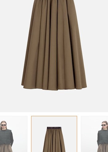 Bej Uzun Keten Salaş Etek - Görsel 2