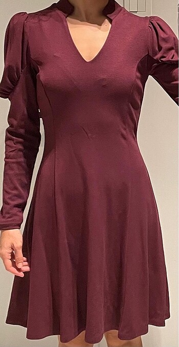 Random Bordo Elbise