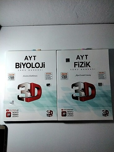 3D AYT biyoloji ve fizik soru bankası