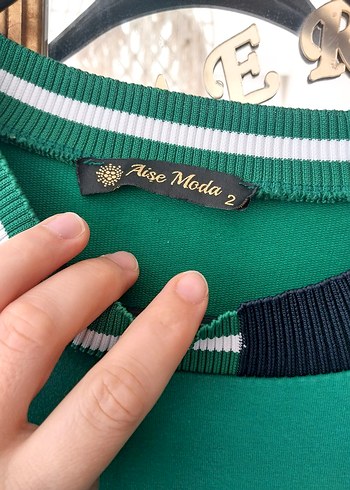 42 Beden Yeşil Uzun Kollu Spor Kadın Elbise