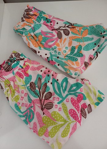 LC Waikiki Çiçek Desenli Bohem Kız Şortları