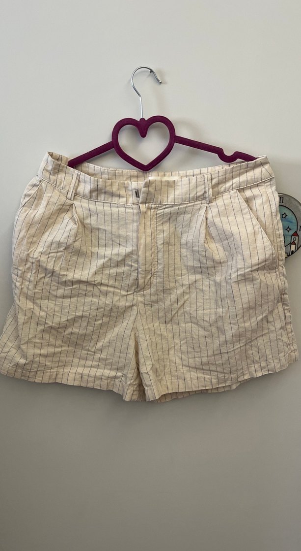 Bej Çizgili keten takım - Görsel 3