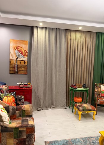 SIFIR ÇİFT KANAT YENİ SEZON GRİ FON PERDE - Görsel 3