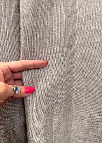 SIFIR ÇİFT KANAT YENİ SEZON GRİ FON PERDE - Görsel 4