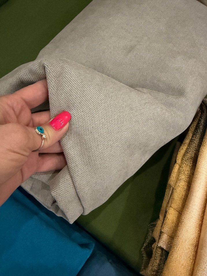 SIFIR ÇİFT KANAT YENİ SEZON GRİ FON PERDE - Görsel 2