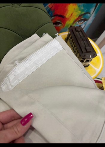 SIFIR ÇİFT KANAT KREM FON PERDE - Görsel 3