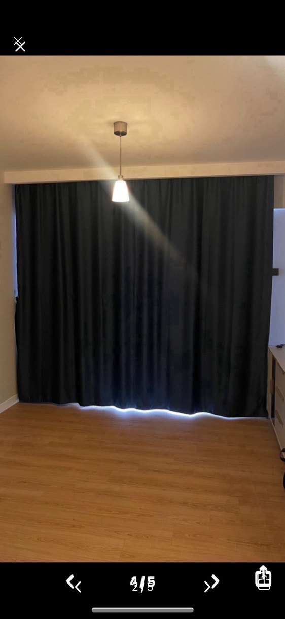 SIFIR SİYAH TEK KANAT IŞIK GEÇİRMEZ FON PERDE - Görsel 3