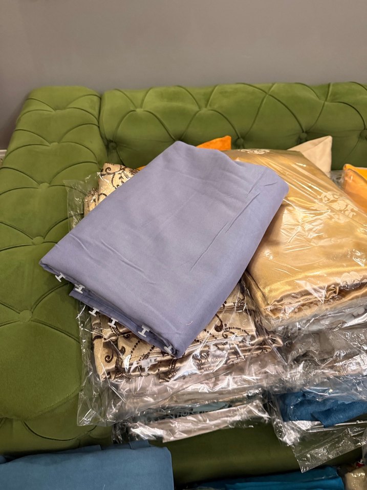 SIFIR LİLA ÇİFT KANAT FON PERDE - Görsel 2