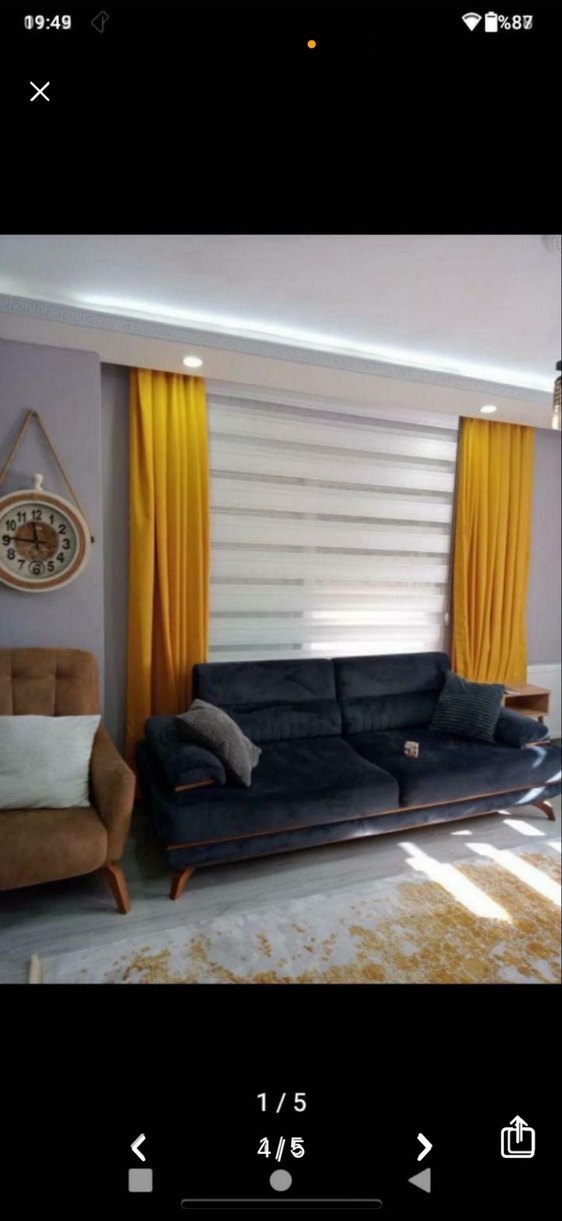 SIFIR TEK KANAT HARDAL KARARTMA FON PERDE - Görsel 2