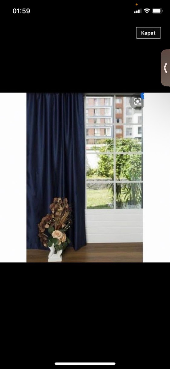 SIFIR TEK KANAT LACİVERT KARARTMA FON PERDE - Görsel 4