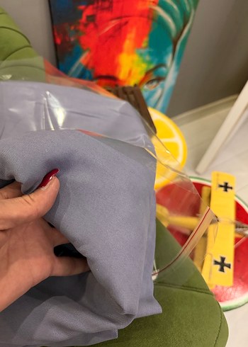 SIFIR CİFT KANAT LİLA ADA FON PERDE - Görsel 2