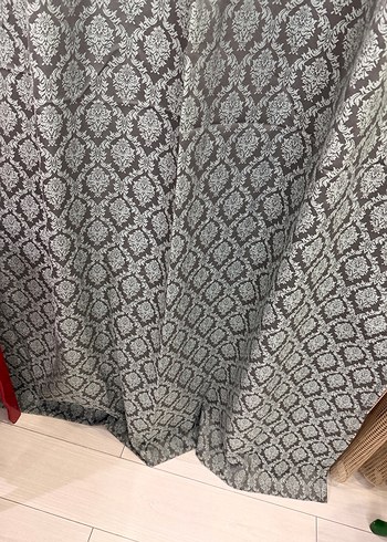 SIFIR DAMAKS MODEL CİFT KANAT FON PERDE - Görsel 3