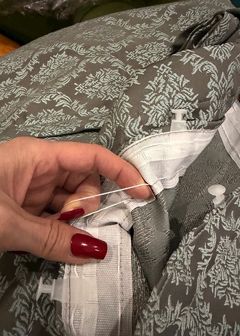 SIFIR DAMAKS MODEL CİFT KANAT FON PERDE - Görsel 5