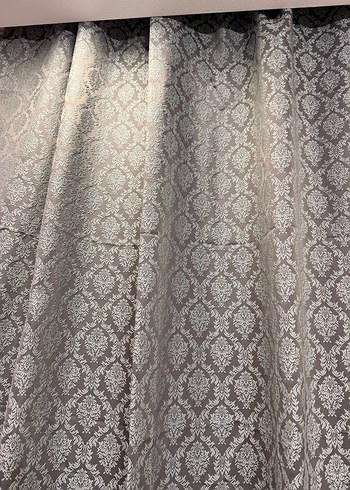 SIFIR DAMAKS MODEL CİFT KANAT FON PERDE - Görsel 4