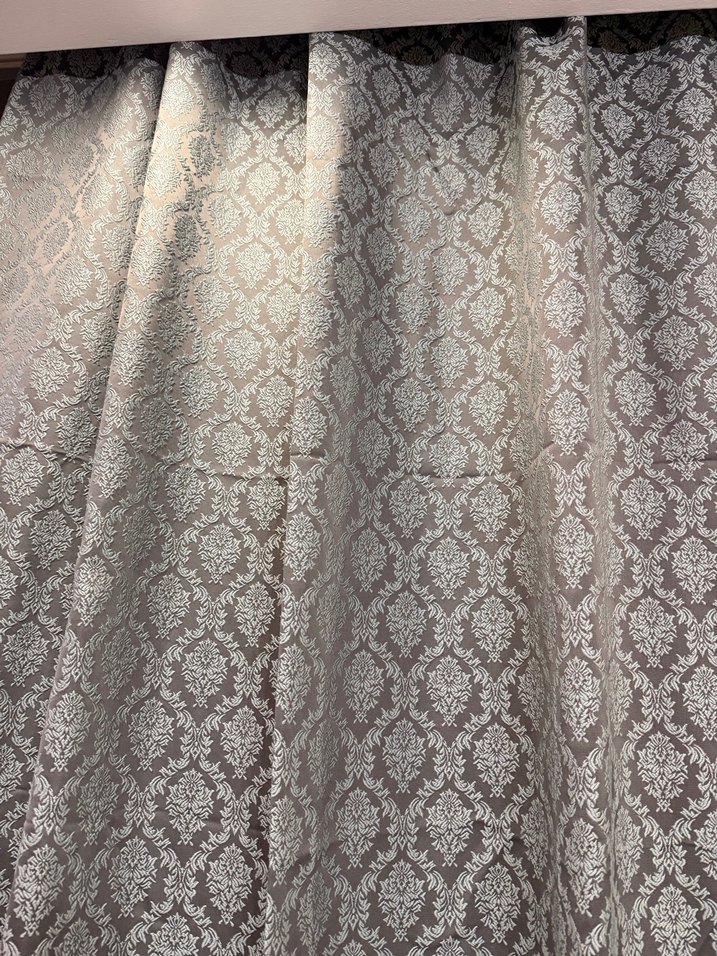 SIFIR DAMAKS MODEL CİFT KANAT FON PERDE - Görsel 4