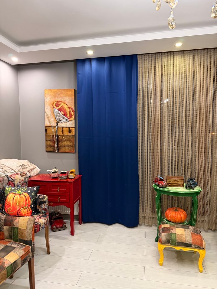 SIFIR ÇİFT KANAT MAVİ IŞIK GEÇİRMEZ FON PERDE - Görsel 4