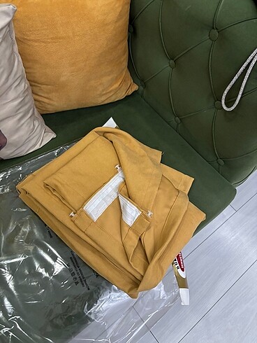 Beden çeşitli Renk HARDAL CİFT KANAT SIFIR ADA FON PERDE