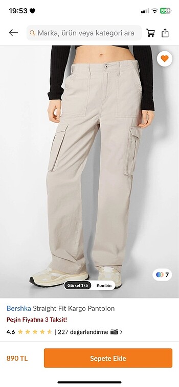 Bershka Kargo Pantolon