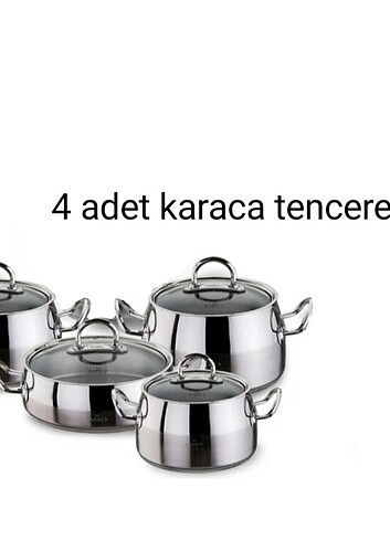 Karaca 8 parça çelik tencere seti