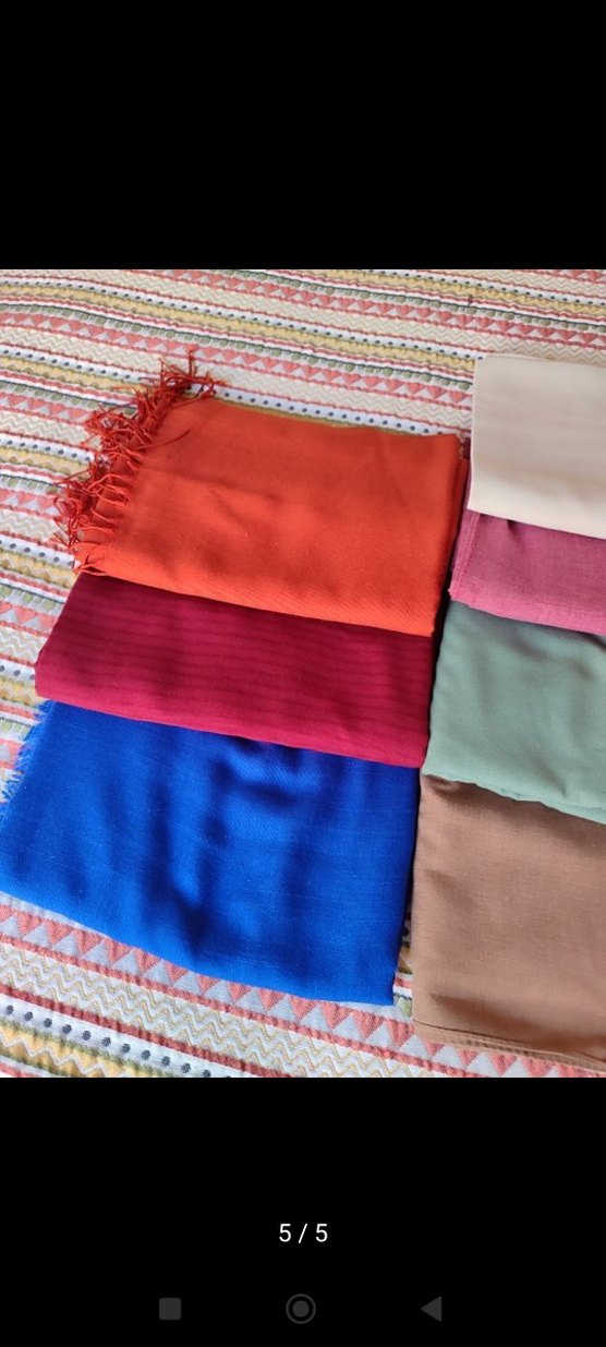 Kadın Çok Renkli Bohem Şal Seti - Görsel 4