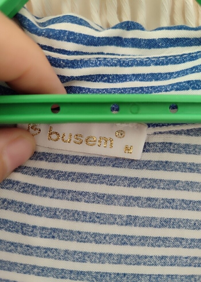 Çizgili kadın gömlek - Görsel 3