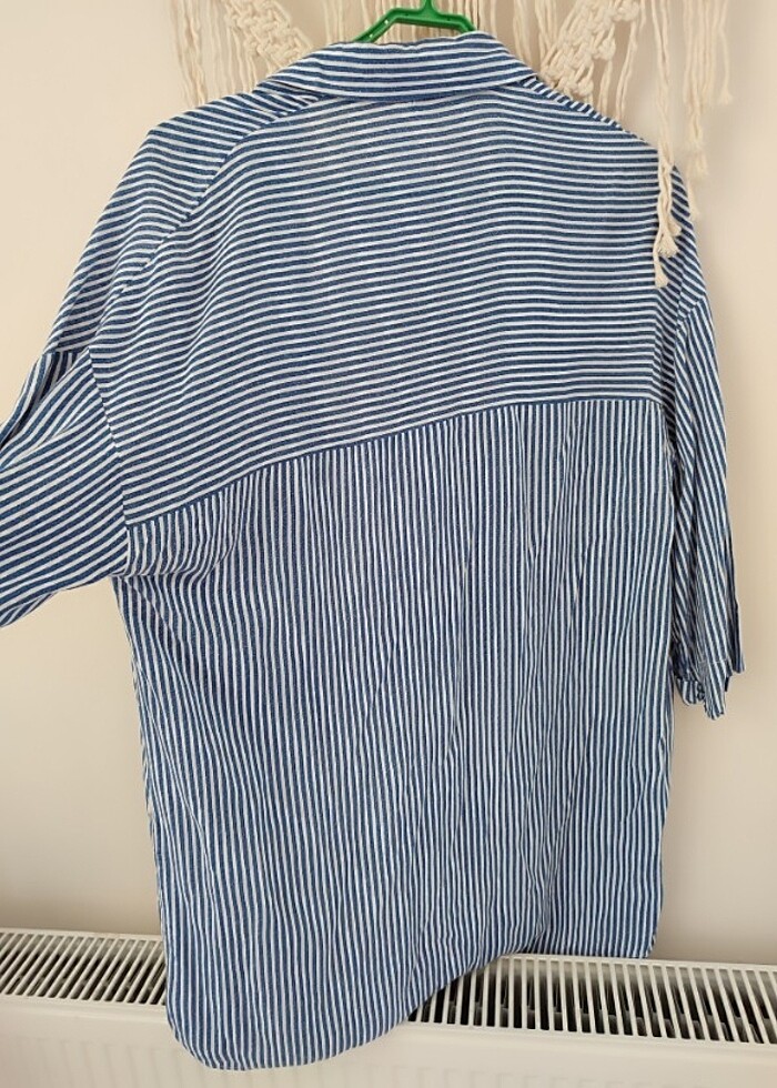 Çizgili kadın gömlek - Görsel 2