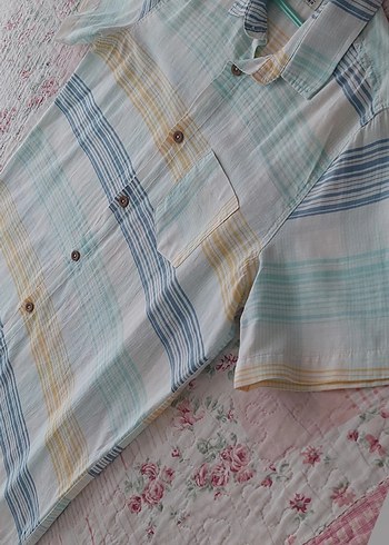 Pamuklu Çok Renkli Kısa Kollu Gömlek - Görsel 3