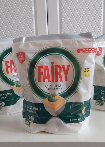Fairy Orijinal Bulaşık Tableti, 36'lı Beyaz - Görsel 5