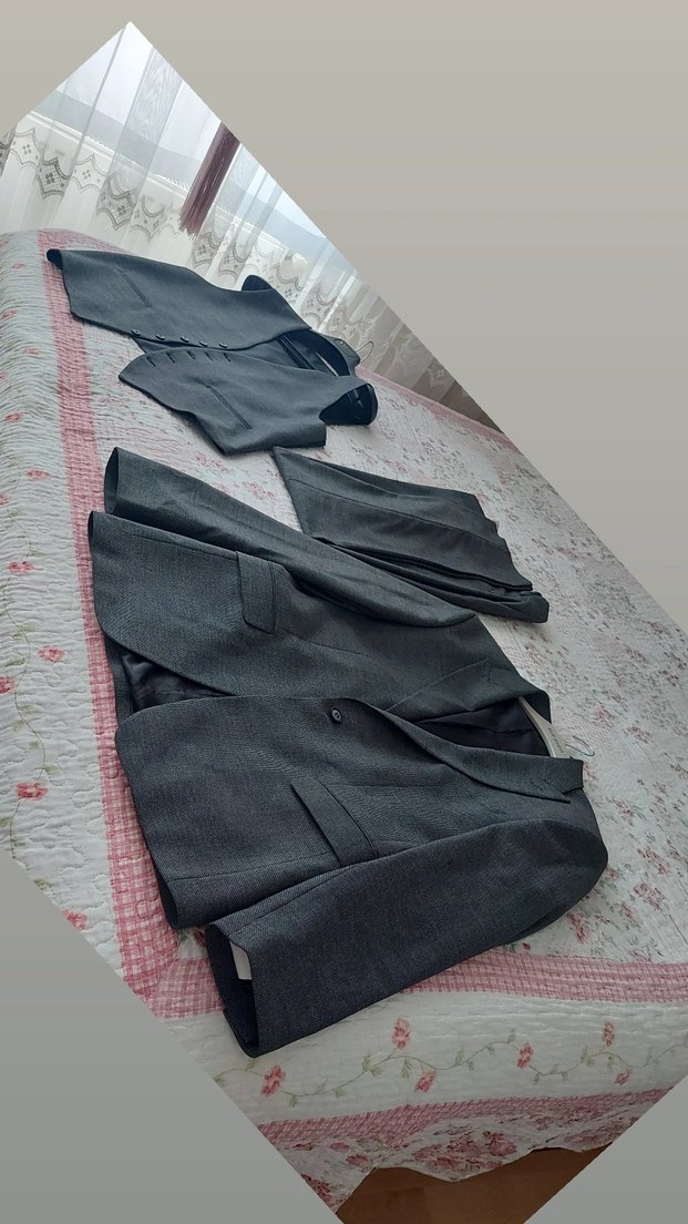 Gri Modern Klasik Erkek Ceket ve Yelek Takımı - Görsel 2