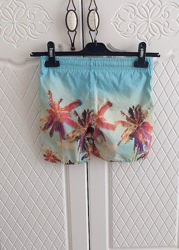 Erkek Çocuk Pastel Renkli Palmiye Desenli Mayo - Görsel 2