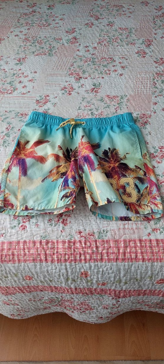 Erkek Çocuk Pastel Renkli Palmiye Desenli Mayo - Görsel 3