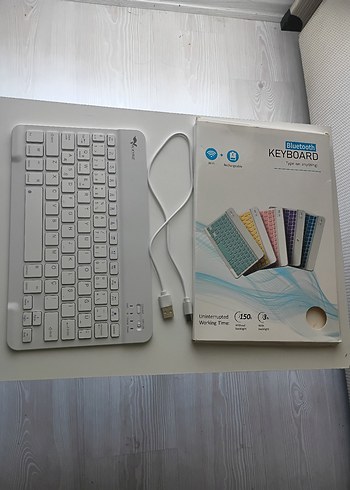 Beyaz Kablosuz Bluetooth Klavye - Görsel 2