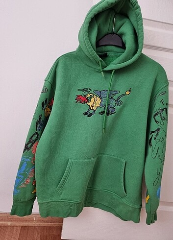 SWEATSHIRT YESIL RENK L BEDEN