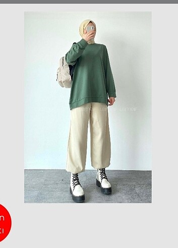 Zümrüt yeşili sweatshirt 