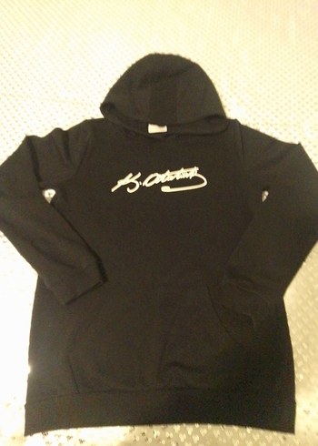 Uzun Kollu Siyah Kapüşonlu erkek çocuk Sweatshirt - Görsel 2