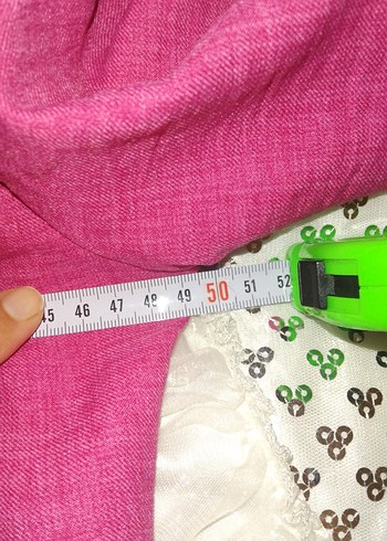 Pembe Keten Midi Tunik, Düğmeli, Uzun Kollu - Görsel 16