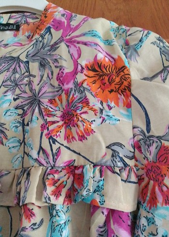 Bohem Çok Renkli Hamile Bluzu - Görsel 6