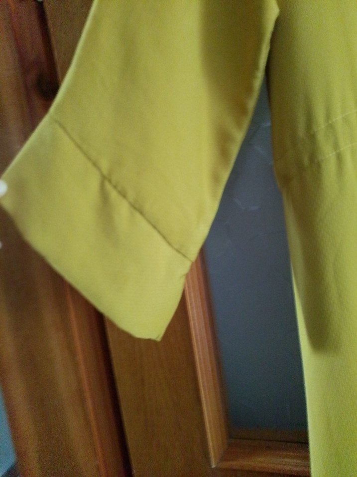 Sarı Uzun Kollu Salaş Kadın Elbise - Görsel 3